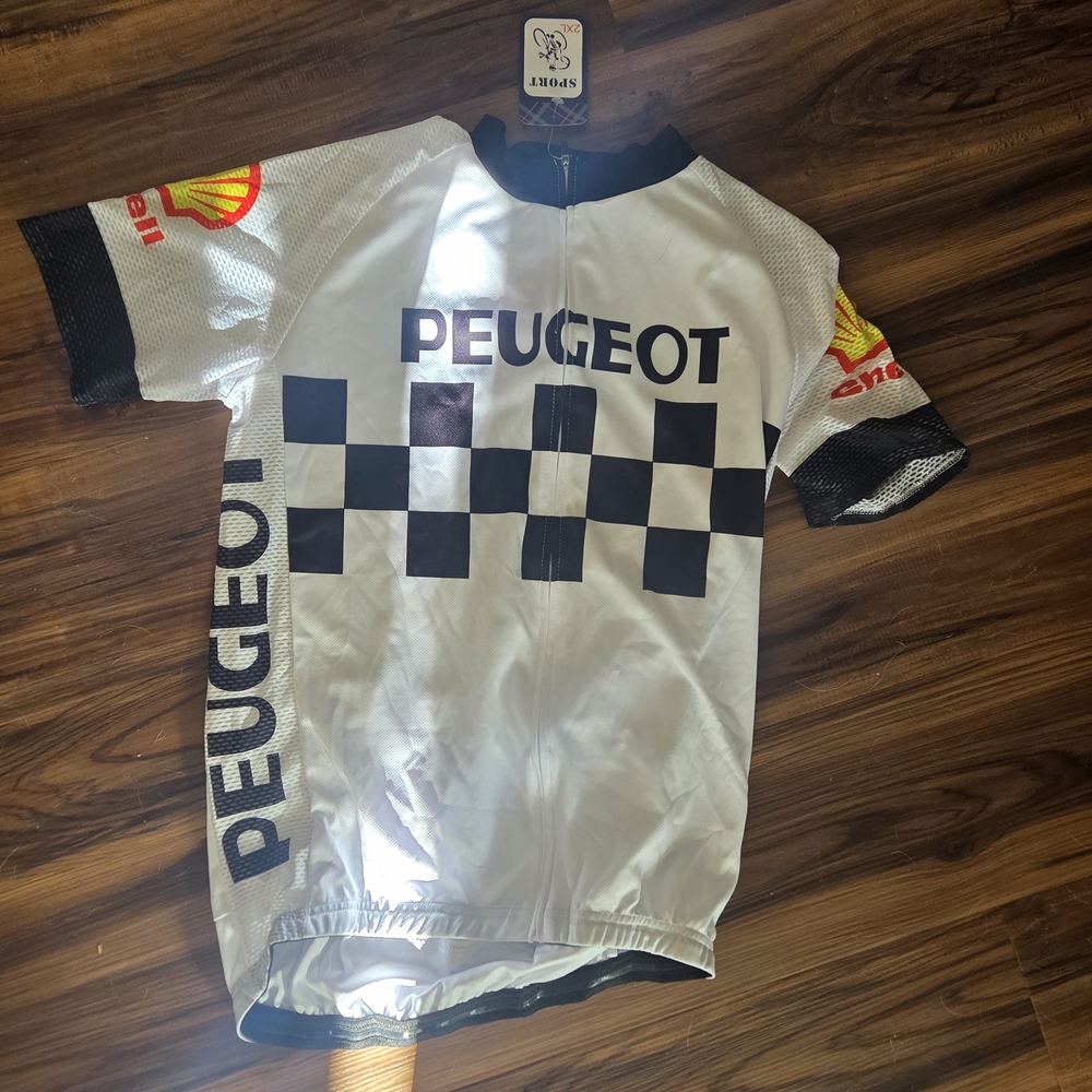 Peugeot Kids Cycling Jersey - Black and White